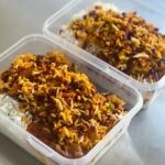 زرشک پلو با ران مرغ