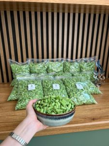 لوبیا سبز خام خرد شده