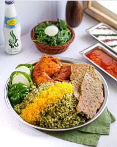 باقالی پلو با ران مرغ